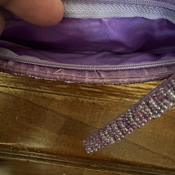 Vintage hand beaded small clutch purse or evening bag - Picture 4 of 7